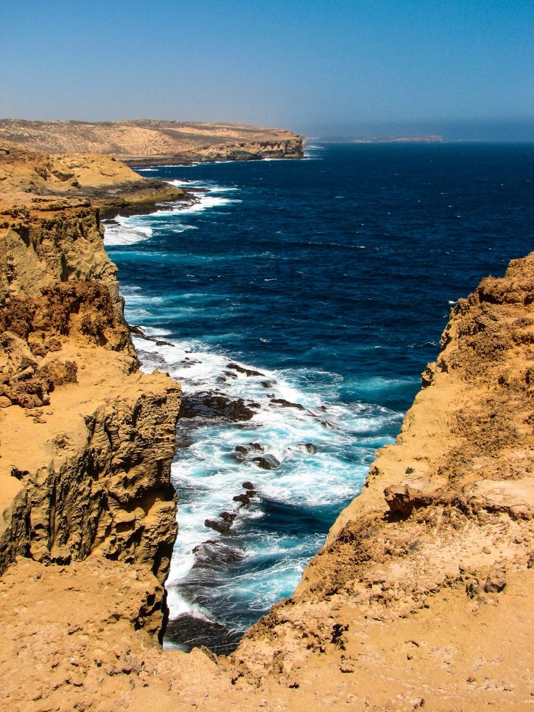 Western cliffs of Shark Bay